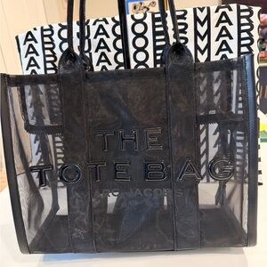 Marc Jacobs Large Black Mesh Tote Bag
